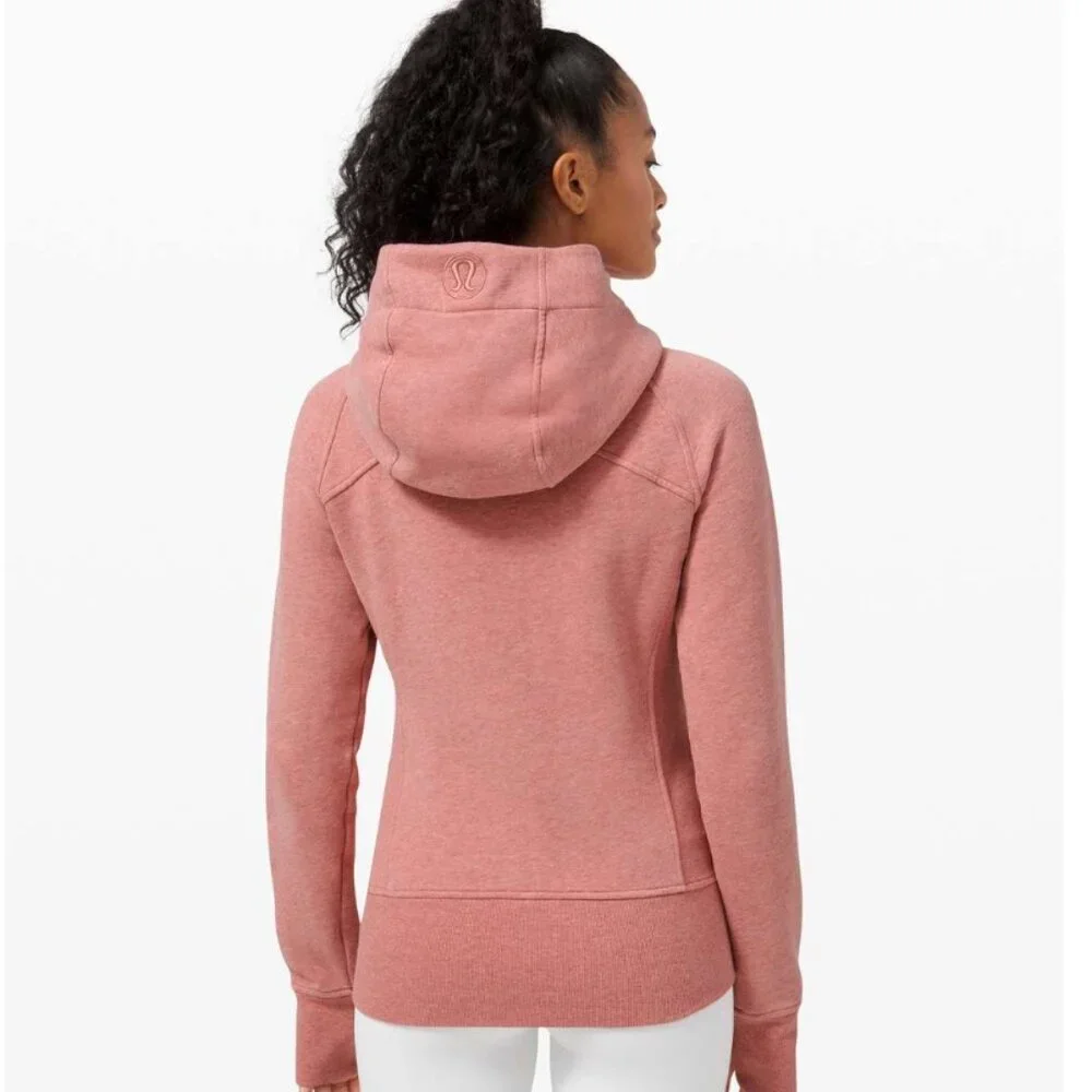 Lululemon Full-Zip Hoodie Heathered Brier Rose EUC! size 12 - Picture 5 of 5